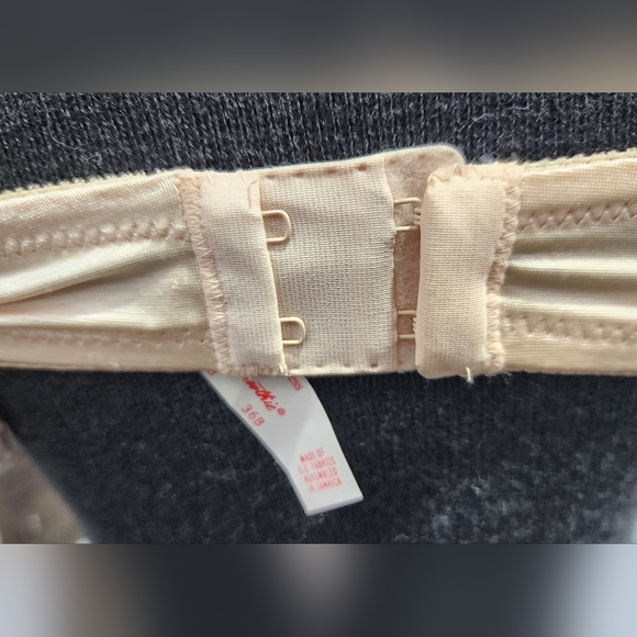 ♥️ NWT VINTAGE STRAPLESS PUSH-UP BRA BY SMOOTHIE - 36B - BLUSH ♥️ - Picture 5 of 12